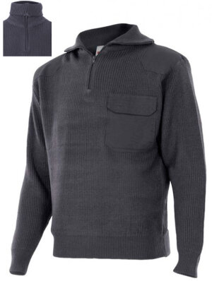 JERSEY DE PUNTO GRUESO  REFURZOS Y CUELLO ALTO MEDIA CREMALLERA VELILLA 101