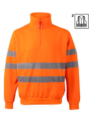 SUDADERA MEDIA CREMALLERA CINTAS REFLECTANTES VELILLA 305702 