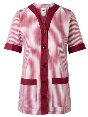 CAMISOLA PIJAMA SEMIENTALLADA A RAYAS MUJER MANGA CORTA VELILLA 579