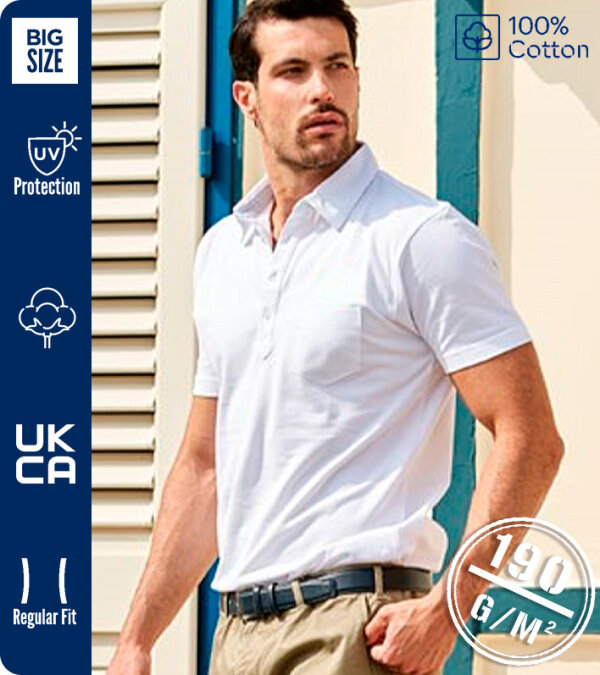 POLO ALGOD&Oacute;N CON BOLSILLO HOMBRE MANGA CORTA 190Grms. PRESTIGE PAYPER