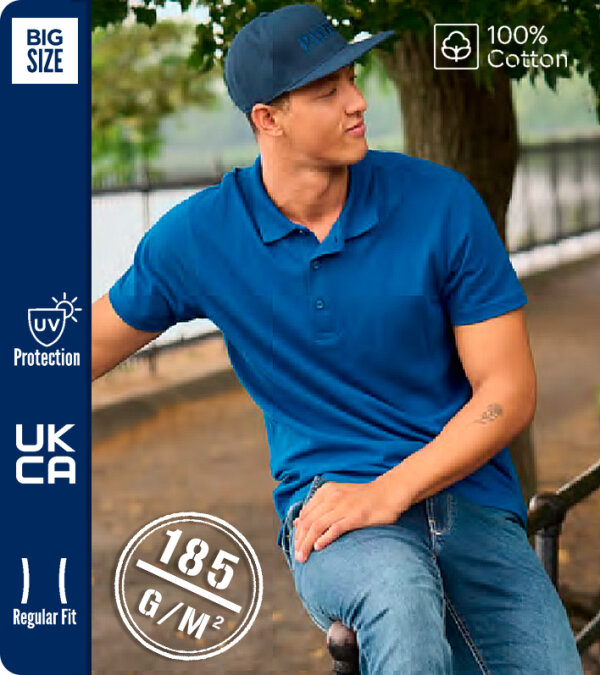 POLO ALGOD&Oacute;N HOMBRE MANGA CORTA 185 Grms. ROME PAYPER