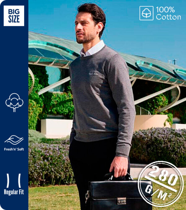 JERSEY DE PUNTO ALGOD&Oacute;N-LANA  HOMBRE CUELLO REDONDO  280 Grms. FLY PAYPER