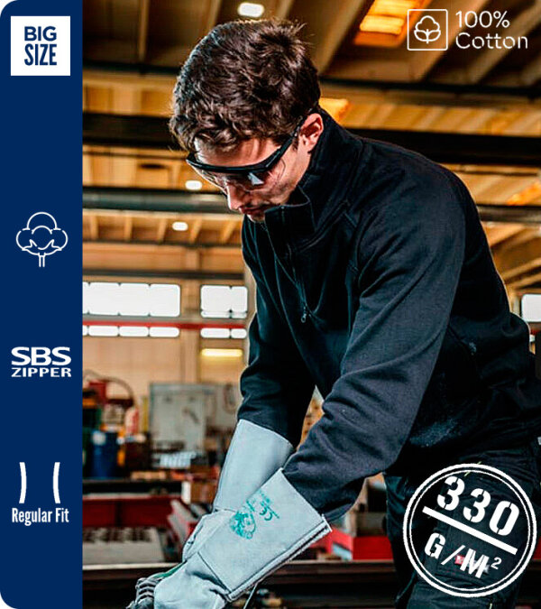 SUDADERA REFORZADA MEDIA CREMALLERA  100% ALGOD&Oacute;N - AUSTIN PAYPER