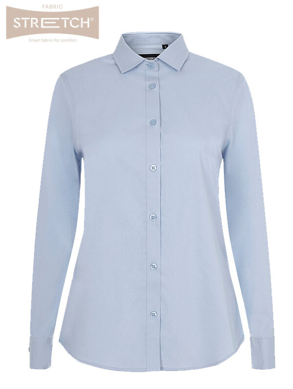 CAMISA MUJER TEJIDO EL&Aacute;STICO STRETCH MANGA LARGA VELILLA 405019S