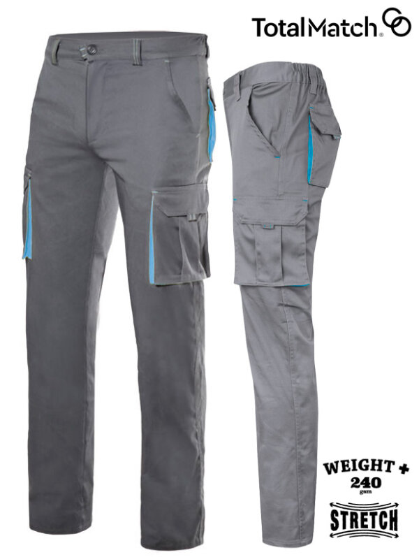  PANTAL&Oacute;N STRETCH  240 Grms. BICOLOR VELILLA  103024S - GAMA TOTALMATCH -
