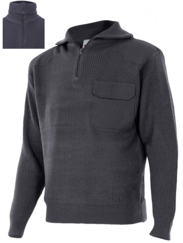 JERSEY DE PUNTO GRUESO  REFURZOS Y CUELLO ALTO MEDIA CREMALLERA VELILLA 101