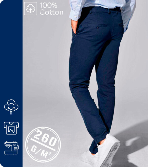 PANTAL&Oacute;N HOMBRE TIPO CHINO ALGOD&Oacute;N  CON ELAST&Aacute;N -TOKYO 260Grms JHK WKTOKYO
