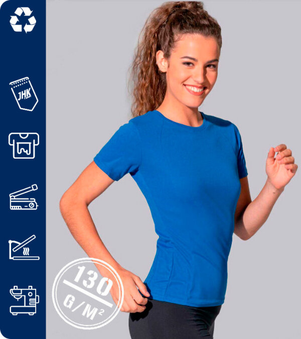 CAMISETA T&Eacute;CNICA MUJER 130 Grms. JHK-SPORTLADY