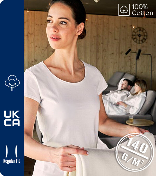 CAMISETA CE&Ntilde;IDA ALGOD&Oacute;N CUELLO AMPLIO MUJER 140 Grms. SOUND+ LADY PAYPER