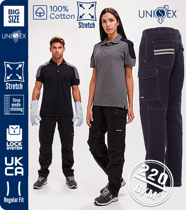 PANTAL&Oacute;N TEJIDO EL&Aacute;STICO ALGOD&Oacute;N LIGERO - WORKER  STRECH SUMMER PAYPER 