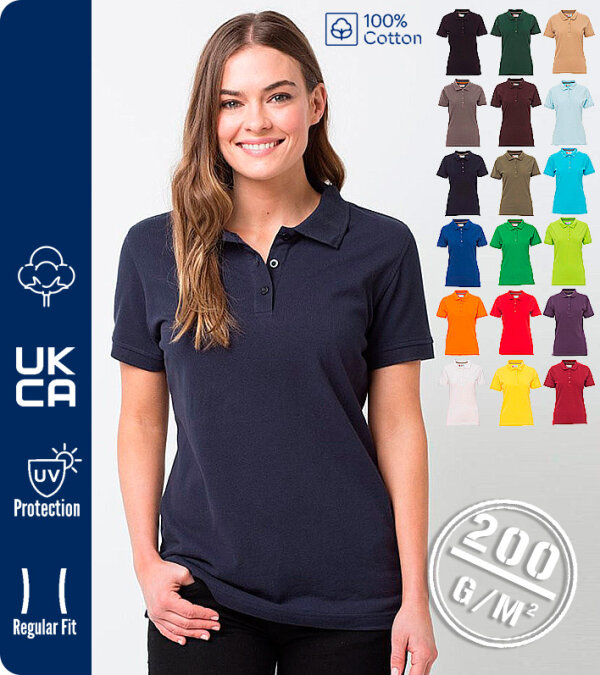 POLO ALGOD&Oacute;N MUJER MANGA CORTA 200Grms. VENICE LADY PAYPER