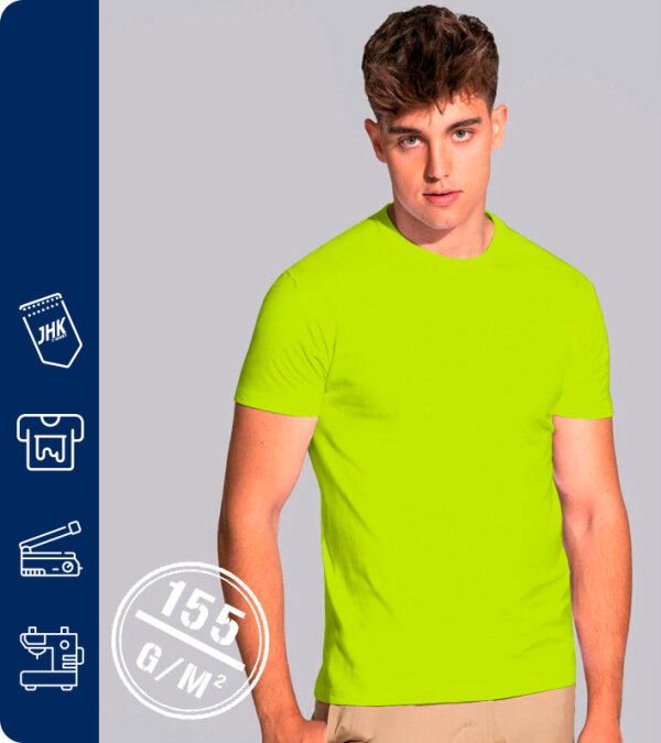 CAMISETA FL&Uacute;OR REGULAR MAN T-SHIRT MANGA CORTA  155 Grms. JHK TSRA150
