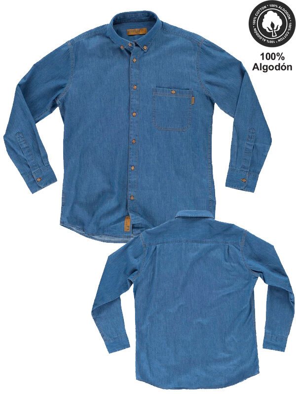CAMISA VAQUERA 100% ALGOD&Oacute;N 130Grms WORKTEAM B8600
