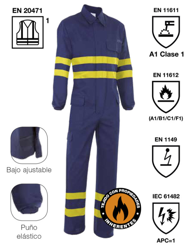 MONO IGN&Iacute;FUGO-ANTIEST&Aacute;TICO 240 Grms. ALTA VISIBILIDAD VELILLA 602002&nbsp;