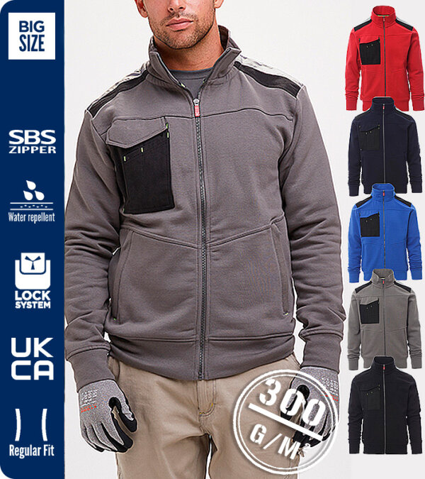 SUDADERA COMBINADA CREMALLERA ENTERA 70% ALGOD&Oacute;N -  WORK 2.0 PAYPER