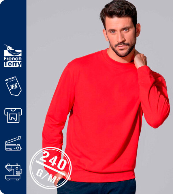 SUDADERA CL&Aacute;SICA FRENCH TERRY 60% ALGOD&Oacute;N - JHK SWCR240