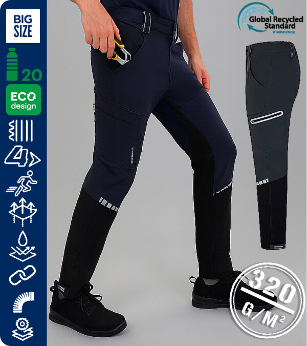 PANTAL&Oacute;N T&Eacute;CNICO EL&Aacute;STICO HIDROFUGO - RECICLADO 320Grms. V.DYNAMIX VELILLA 103035X