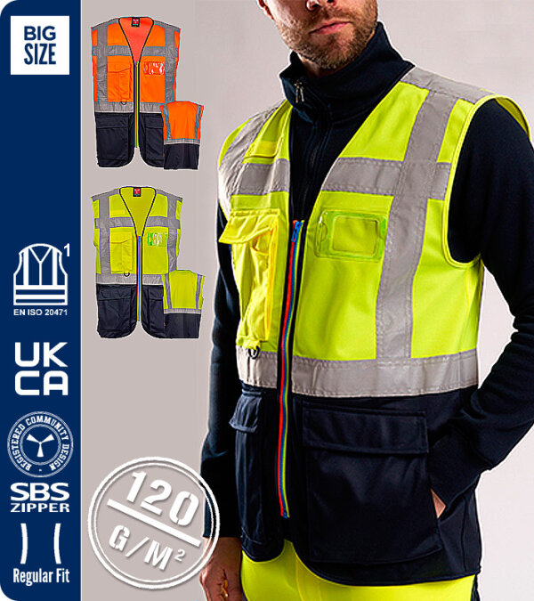 CHALECO SAFARI BICOLOR  A.V. Cat-1 TEJIDO DRY-TECH   EXTROVERT PAYPER