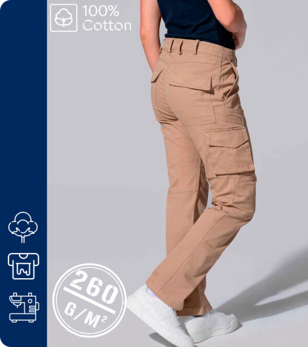 PANTAL&Oacute;N MUJER ALGOD&Oacute;N TEJIDO EL&Aacute;STICO STRETCH ARIZONA - 260Grms JHK WKARIZONAL
