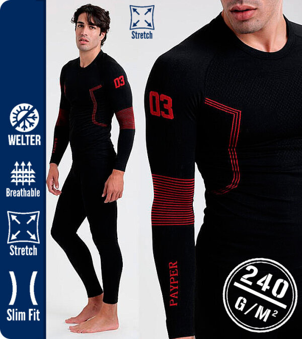 CAMISETA T&Eacute;RMICA HOMBRE MANGA LARGA 240 Grms. THERMO PRO 240 LS PAYPER
