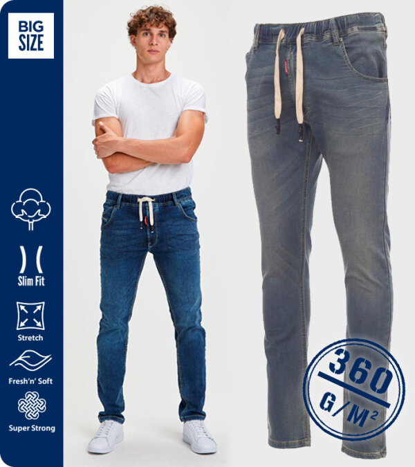 PANTAL&Oacute;N VAQUERO EL&Aacute;STICO HOMBRE CON CORD&Oacute;N 360 Grms. LOS ANGELES PAYPER
