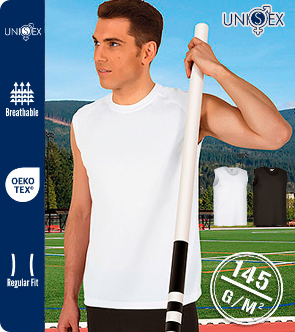 CAMISETA T&Eacute;CNICA SIN MANGAS -100% POLIESTER 145 Grms. VALENTO SPRINT