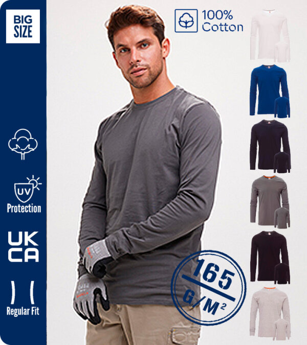 CAMISETA  MANGA LARGA  100% ALGOD&Oacute;N 165 Grms. PAYPER PINETA