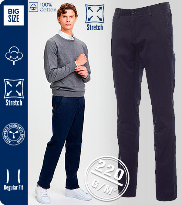 PANTAL&Oacute;N HOMBRE ALGOD&Oacute;N EL&Aacute;STICO 220Grms. - CLASSICS HALF SEASON PAYPER