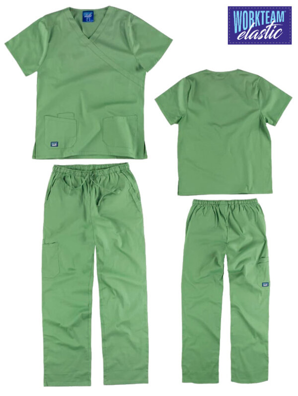 CONJUNTO UNISEX DE CASACA Y PANTALON STRETCH WORKTEAM B9150