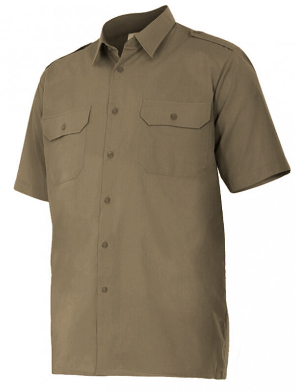 CAMISA POPEL&Iacute;N MANGA CORTA CON GALONERAS VELILLA 532
