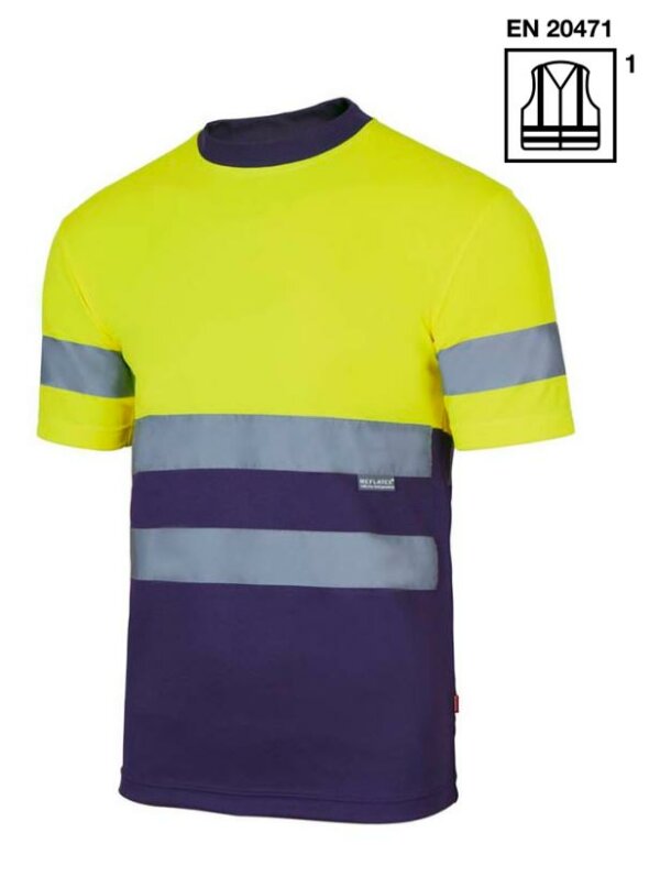 CAMISETA T&Eacute;CNICA BICOLOR ALTA VISIBILIDAD 140 Grms. VELILLA 305506 