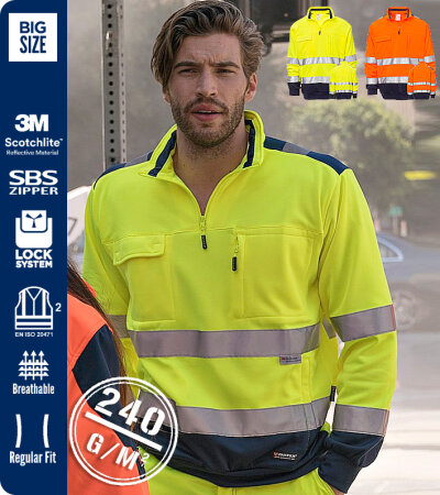 SUDADERA CHAQUETA  BICOLOR ALTA VISIBILIDAD VISION PAYPER