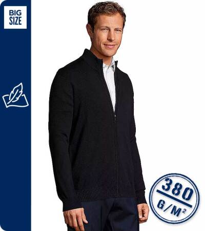CHAQUETA DE PUNTO CREMALLERA COMPLETA HOMBRE 380Grms. SOL'S GORDON MEN 00548