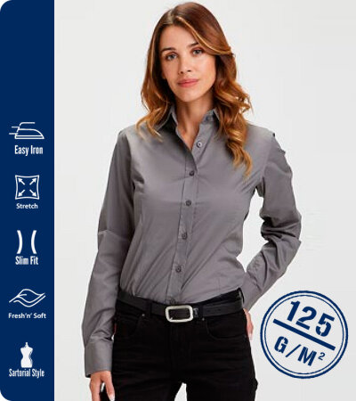 CAMISA SIN BOLSILLO DE TRAMA FINA PEINADA MUJER 125 Grms. IMAGE LADY PAYPER